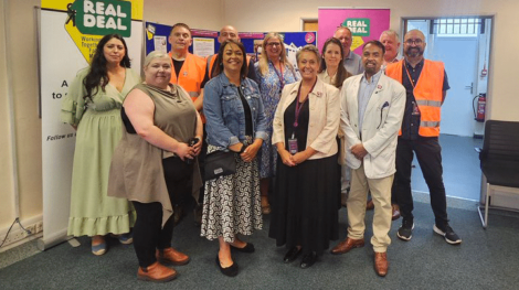 Manchester’s Markets Team and councillors at the Real Deal 15-Year celebration, August 2024.